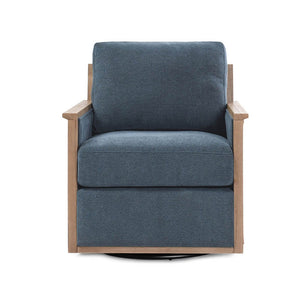 Normandy Swivel Accent Chair - Blue