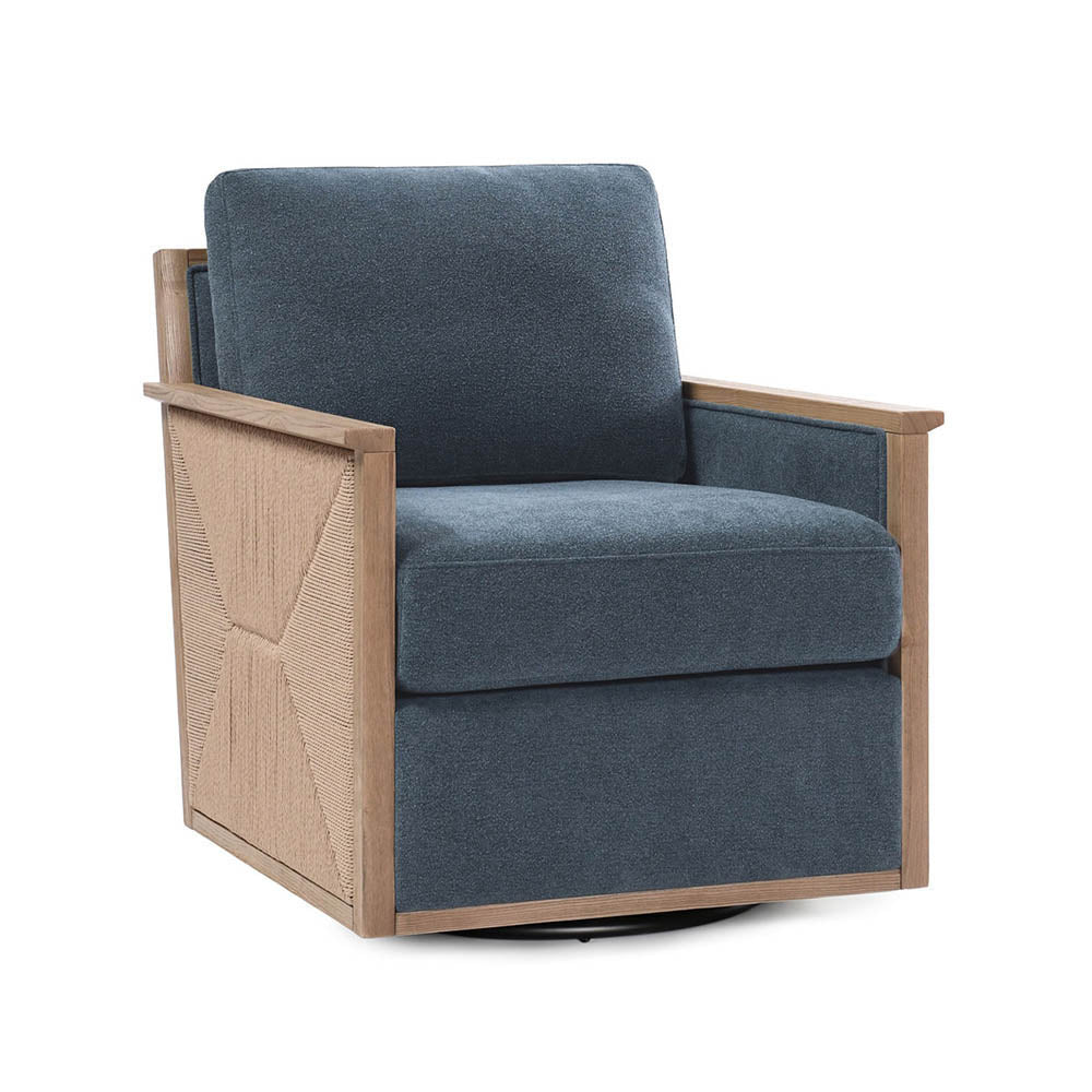 Normandy Swivel Accent Chair - Blue