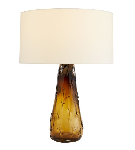 Amber Table Lamp - Amber Pinched Glass