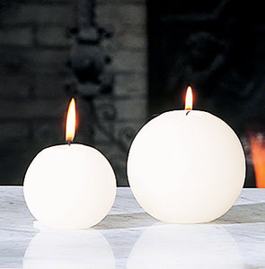 Ball Candle Unscented 4"