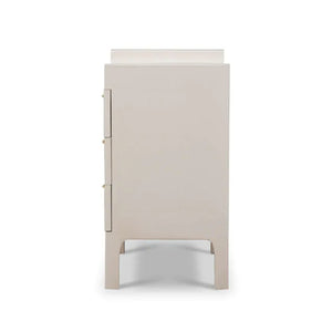 Felton Linen Wrapped Nightstand, Putty