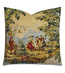 Dardanelles Toile Throw Pillow, 22" Square