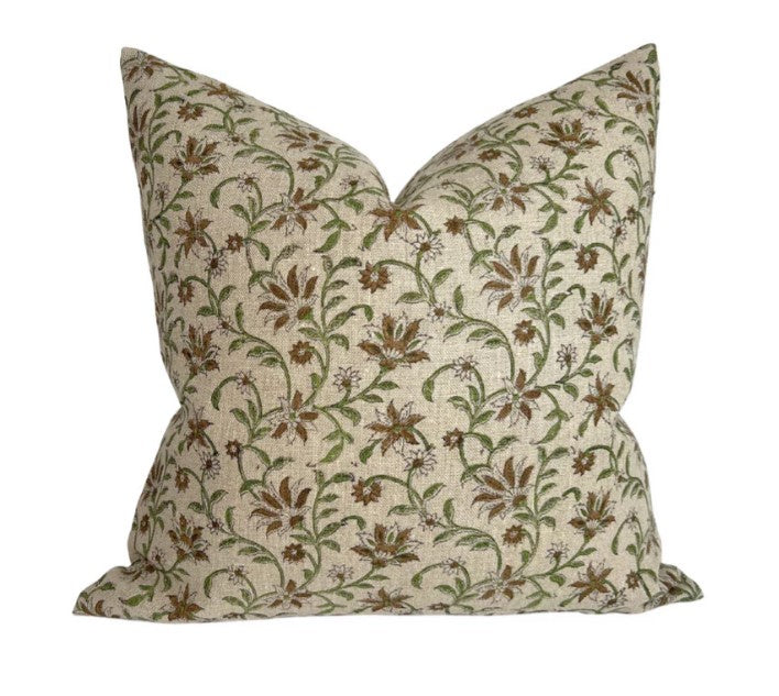 Floral Vine Throw Pillow Cover, 22