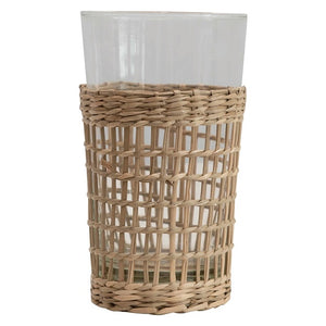 Seagrass Sleeve Drinking Glass