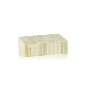 St. Ives Ribbed Bone Inlaid Box - Natural