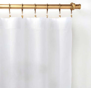 White Linen Curtain Panel, 115" x 108"