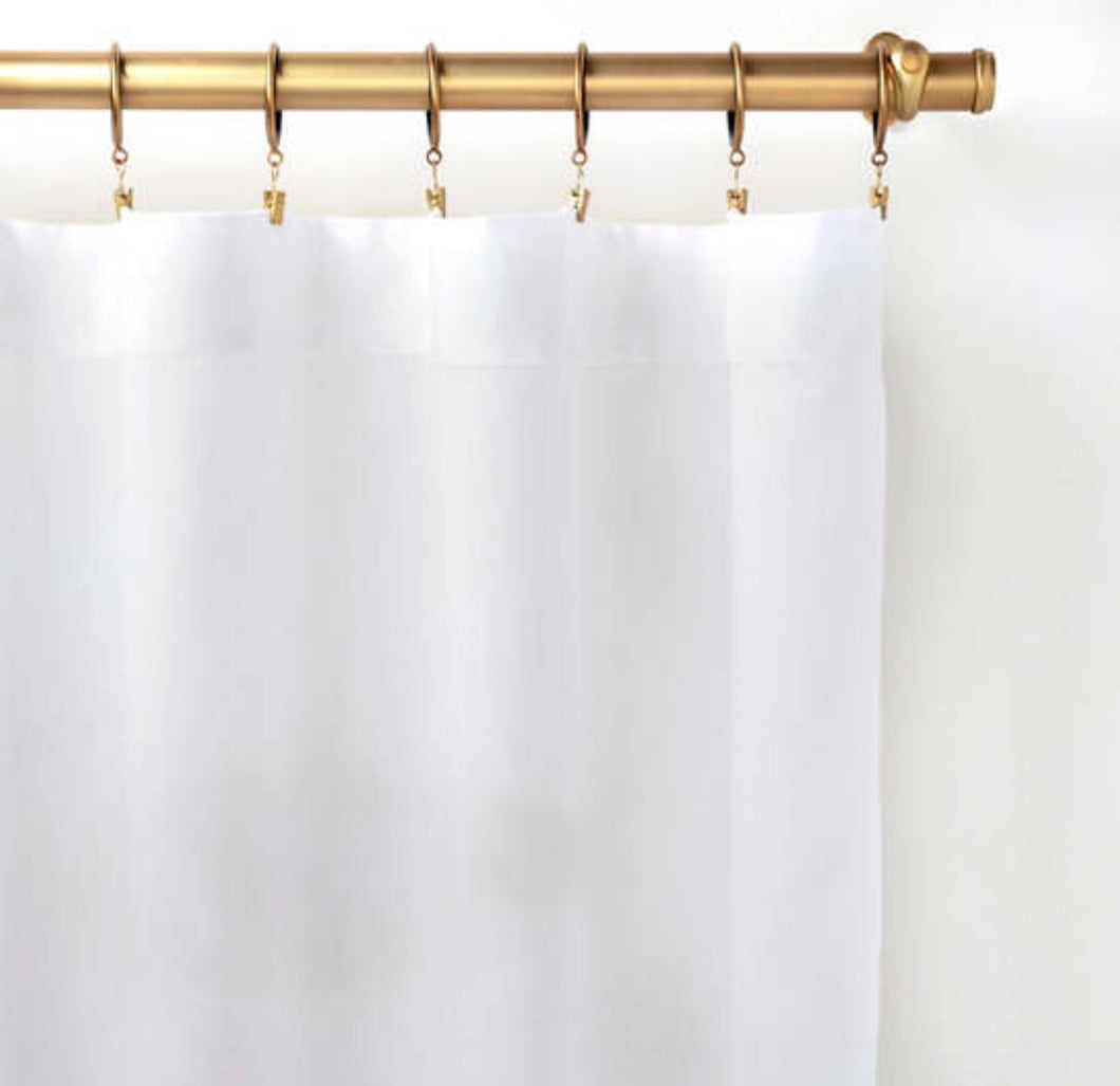 White Linen Curtain Panel, 115