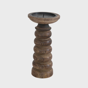 Mango Wood 8 Candle Holder - 2" Pillar