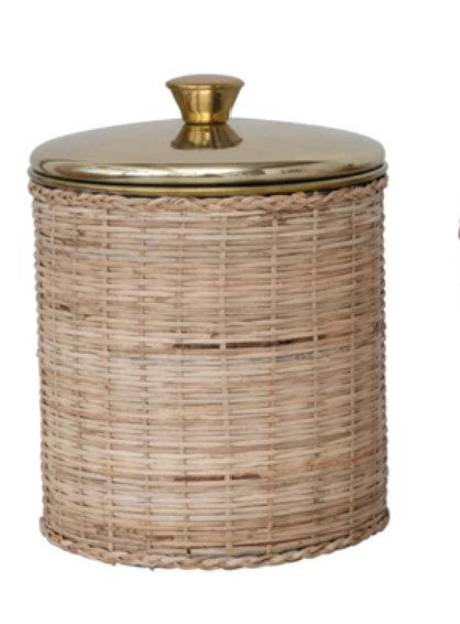 Rattan Wrapped Canister, X-Small