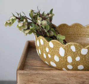 Hand Painted Scalloped Bowl