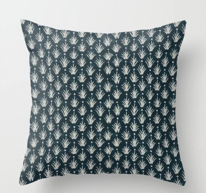 Austin McLaurin Throw Pillow Cover - Indigo  22 x 22