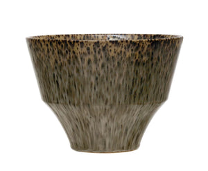 Stoneware Planter, Green