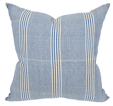 Load image into Gallery viewer, Cushion cover w button closure 20&quot;X20&quot; Off white/Blue
