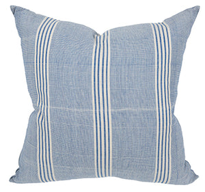 Cushion cover w button closure 20"X20" Off white/Blue