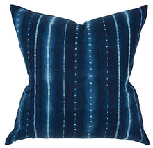 Load image into Gallery viewer, Cushion Cover w button closure 24&quot;x24&quot; Dark indigo Tye&amp;dye
