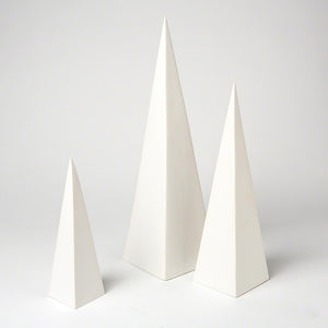 Matte White Pyramid - Medium