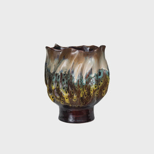 Petal Stoneware Organic Planter/Vase - Multicolor