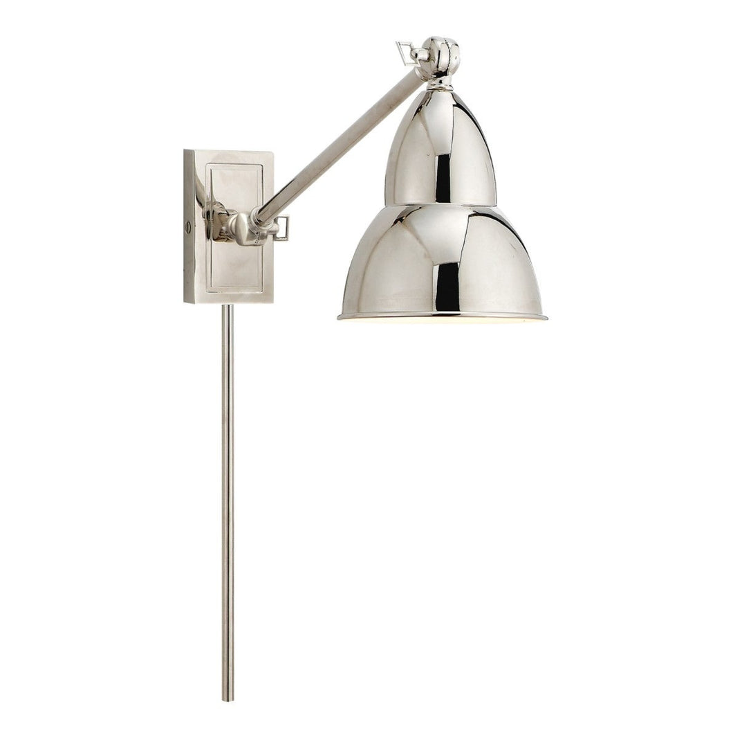 Amelie Library Single Arm Sconce - Polished Nickel