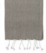 Tea Towel Solid Grey tassels