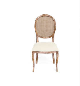 Oval Cane Back Side Chair Frame, Driftwood & Banks Uniform